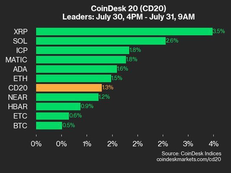 CoinDesk Indices Daily Market Update